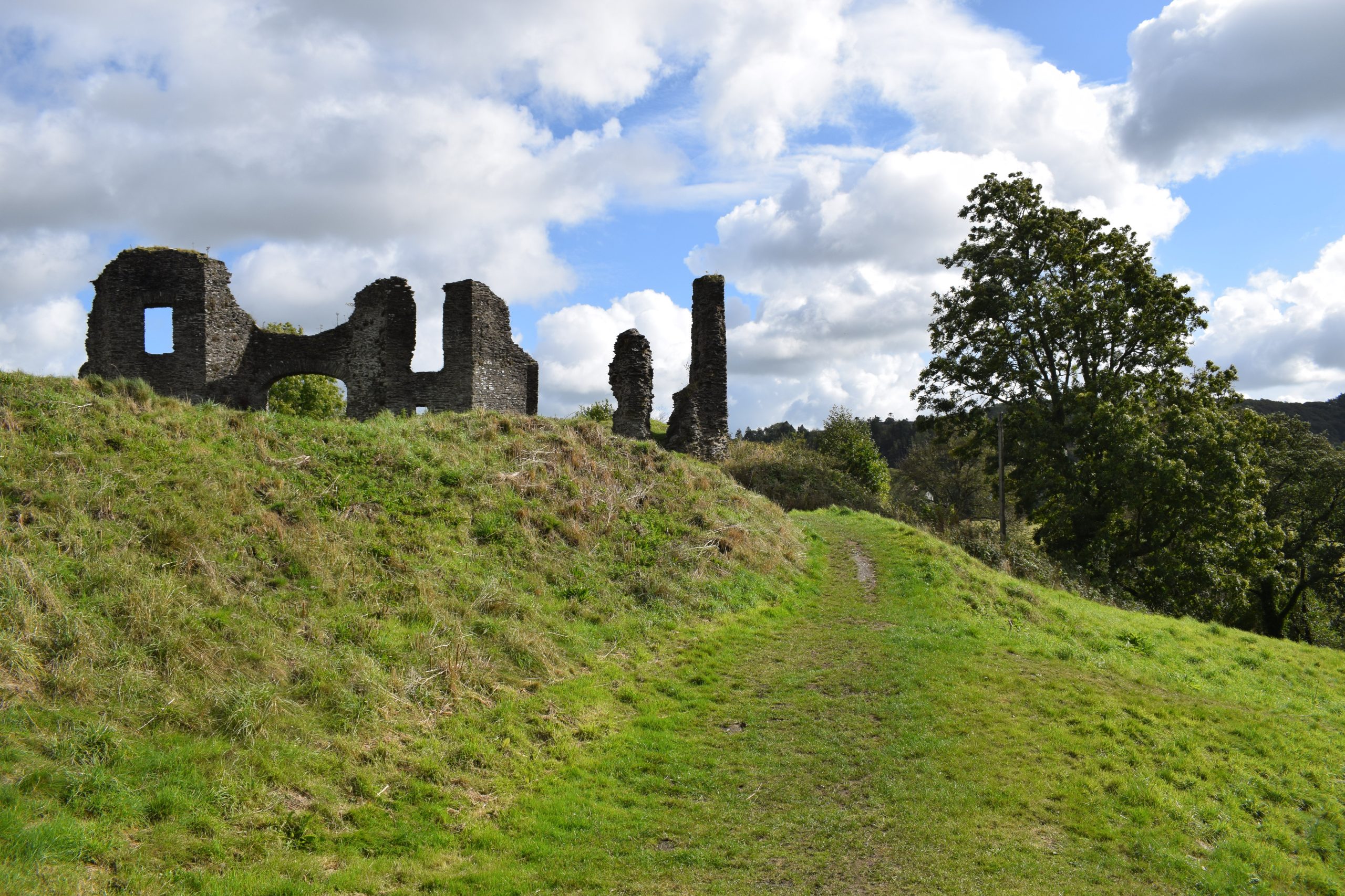 Green space setting for Castle in Newcastle Emlyn