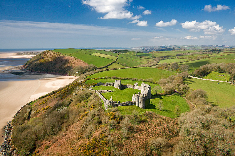 Llansteffan Castle and Beach