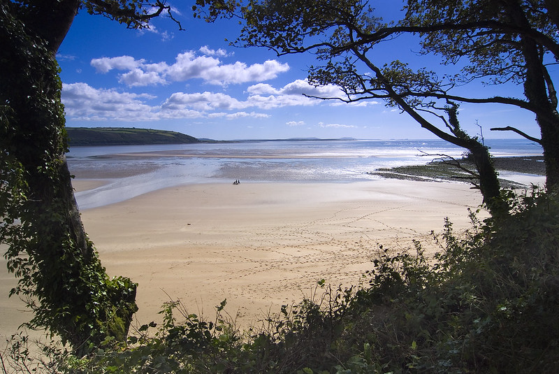 Scott's Bay at Llansteffan Beach