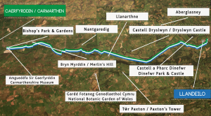 Map of Tywi Valley Path