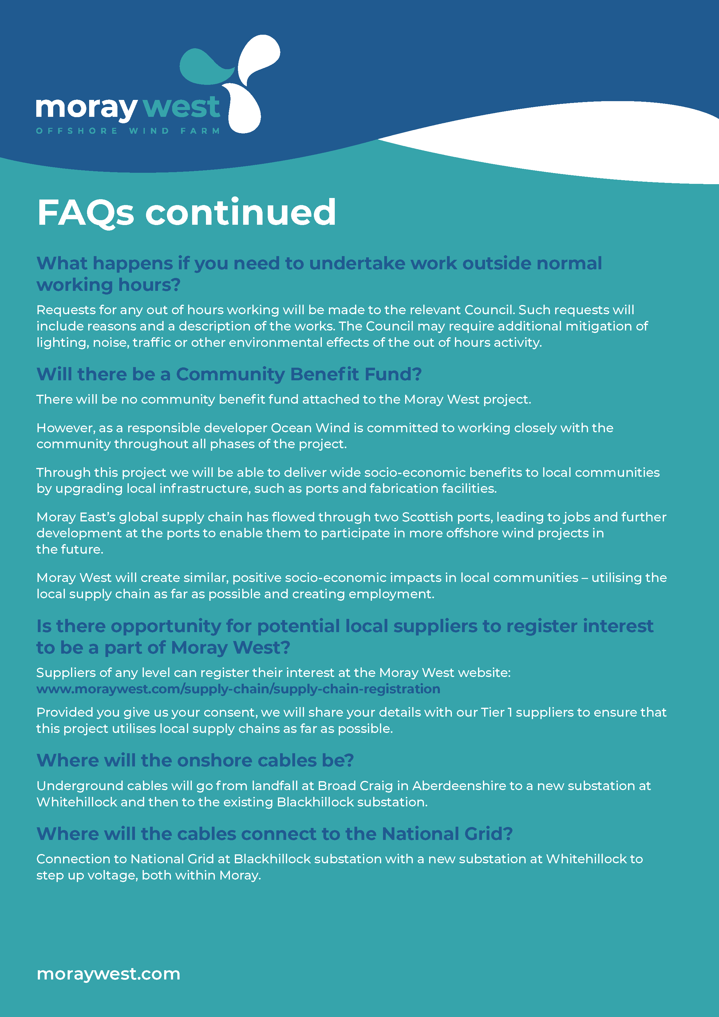 FAQs continued
